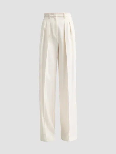 Michael Kors Women's High-waist Pleated Slouch Trousers In Ivory