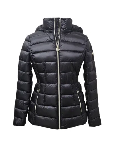 Michael Kors Women's Hooded Packable Coat Jacket In Black