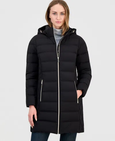 Michael Kors Women's Hooded Packable Puffer Coat, Macy's Exclusive In Black