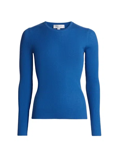 Michael Kors Women's Hutton Ribbed Cashmere Sweater In Blue