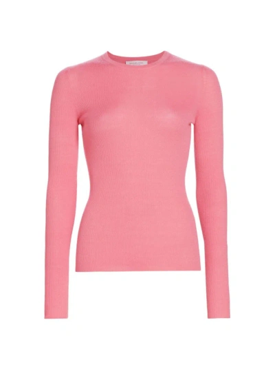 Michael Kors Women's Hutton Ribbed Cashmere Jumper In Geranium