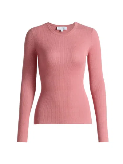 Michael Kors Women's Hutton Ribbed Cashmere Sweater In Guava