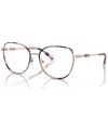 Michael Kors Women's Irregular Eyeglasses, Mk3066j 53 In Rose Gold-tone,pink Tortoise