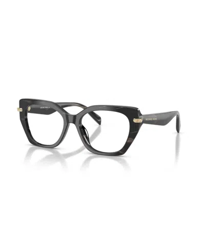 Michael Kors Women's Irregular Nashville Eyeglasses, Mk4167u In Black