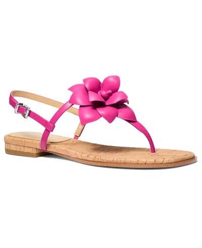 Michael Kors Women's Jacie Buckle Flat Sandals In Pink
