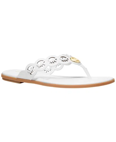 Michael Kors Women's Janie Thong Flat Sandals In White