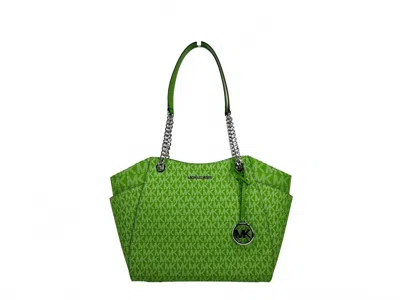 Michael Kors Women's Jet Set Chain Shoulder Tote Bag In Jungle Green