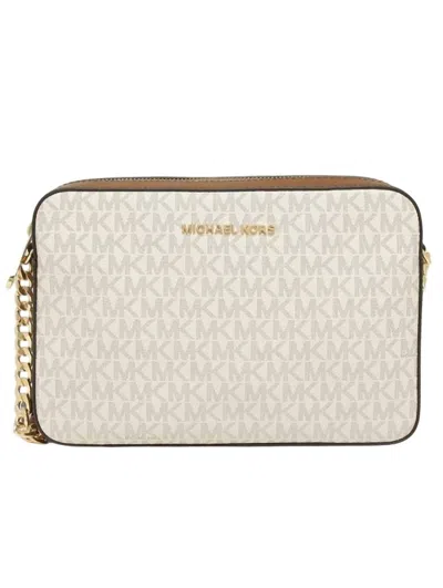 Michael Kors Women's Jet Set Crossbody Bag In Vanilla In White