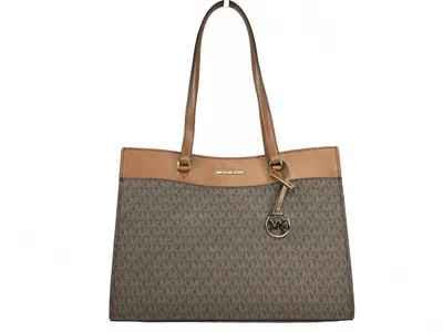Michael Kors Women's Jet Set Large Pocket Tote Bag In Brown