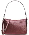 Michael Kors Jet Set Medium Top Zip Crossbody In Burgundy
