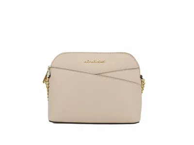 Michael Kors Women's Jet Set Travel Dome Leather Crossbody Bag In Neutral