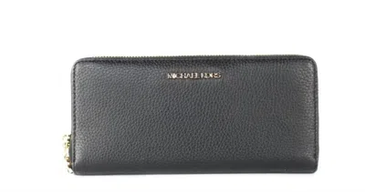 Michael Kors Women's Jet Set Travel Large Continental Wrist Wallet In Black/ Gold In Multi