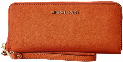 Michael Kors Women's Jet Set Wallet In Orange