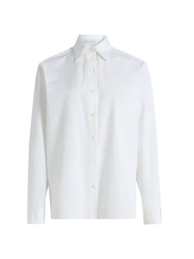 Michael Kors Women's Katia Cotton Button-front Shirt In Gray
