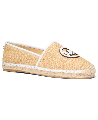 Michael Kors Women's Kenzie Logo Slip-on Espadrilles Flats In Nude