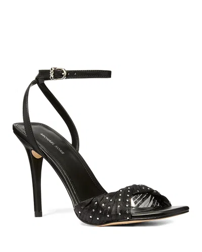 Michael Kors Kiana Embellished Tulle Sandal In Black