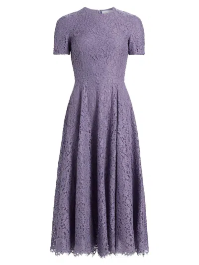 Michael Kors Corded Floral Lace Dance Dress In Purple
