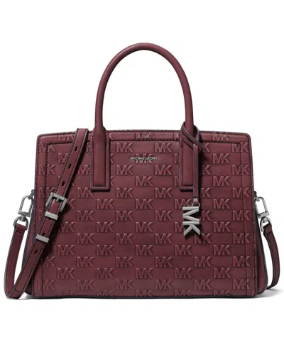 Michael Kors Women's Laila Medium Satchel Bag In Burgundy