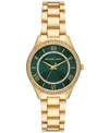 Michael Kors Women's Lauryn Three-hand Gold-tone Stainless Steel Watch 33mm In Gold-tone