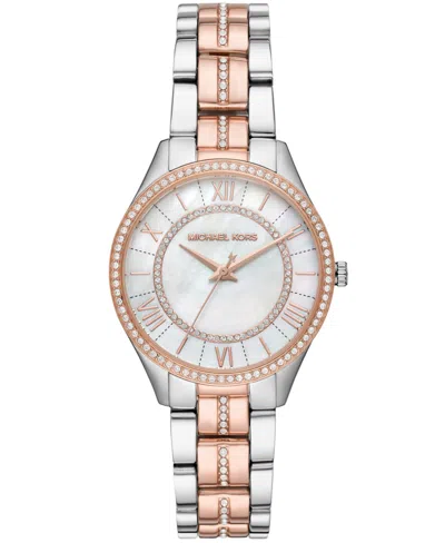 Michael Kors Women's Lauryn Two-tone Stainless Steel Bracelet Watch 33mm In Two Tone