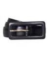 Michael Kors Women's Leather Covered Buckle Belt In Black