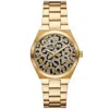 Michael Kors Women's Lennox Three-hand Gold-tone Stainless Steel Watch 37mm In Gold
