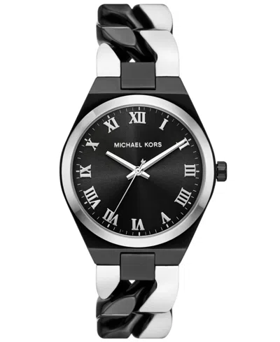Michael Kors Women's Lennox Three-hand Stainless Steel Watch 37mm In Two-tone