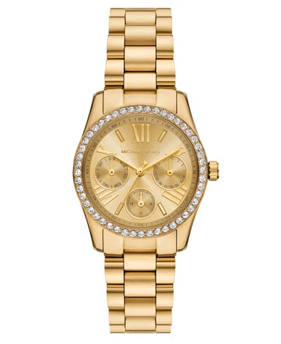 Michael Kors Women's Lexington Multifunction Gold-tone Stainless Steel Watch, 34mm