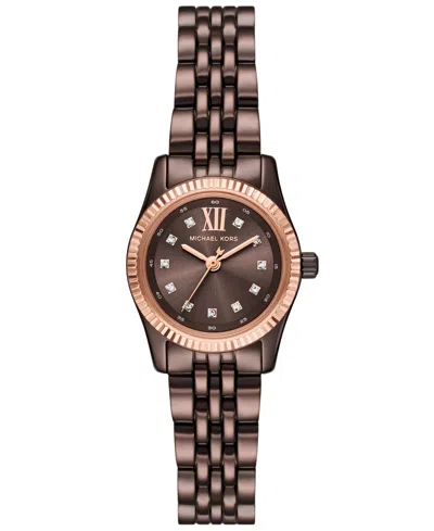 Michael Kors Women's Lexington Three-hand Chocolate Stainless Steel Watch 26mm