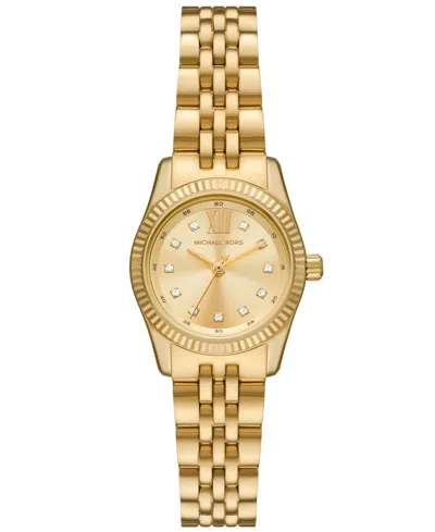 MICHAEL KORS WOMEN'S LEXINGTON THREE-HAND GOLD-TONE STAINLESS STEEL WATCH 26MM
