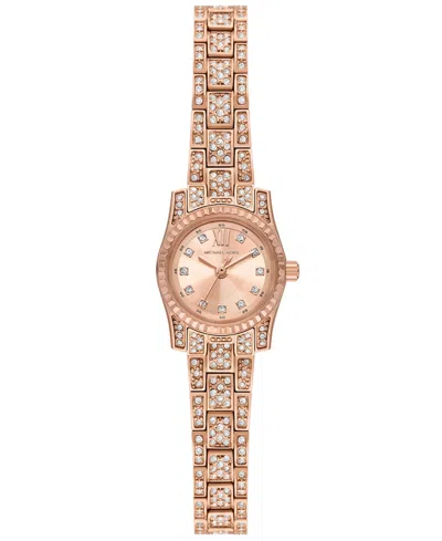 Michael Kors Women's Lexington Three-hand Rose Gold-tone Stainless Steel Watch 19mm