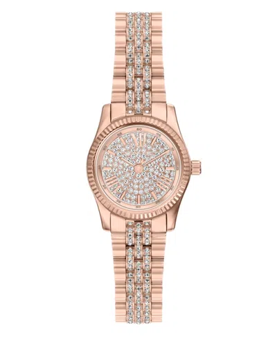 Michael Kors Women's Lexington Three-hand Rose Gold-tone Stainless Steel Watch, 26mm