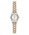 Michael Kors Women's Lexington Three-hand Two-tone Stainless-steel Watch, 19mm In Two-tone