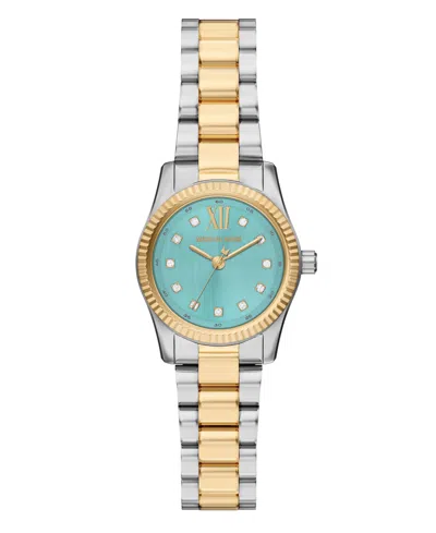 Michael Kors Women's Lexington Three-hand Two-tone Stainless Steel Watch, 26mm In Neutral