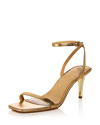 Michael Kors Women's Liana Mid Heel Sandals In Gold