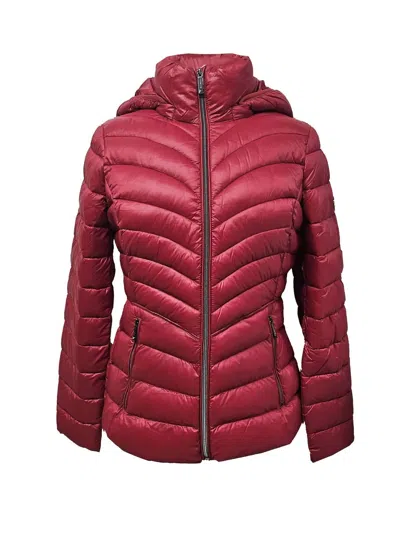 Michael Kors Women's Lightweight Packable Coat In Red