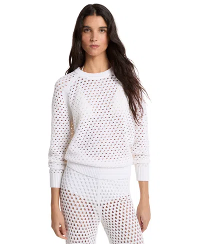 Michael Kors Women's Flared Sweater Pants In White