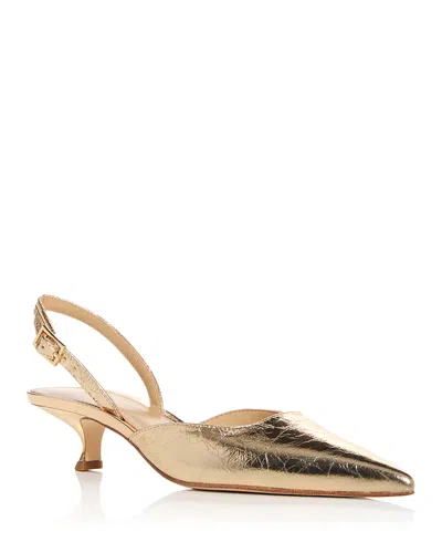 Michael Kors Women's Luna Slingback Pumps In Pale Gold
