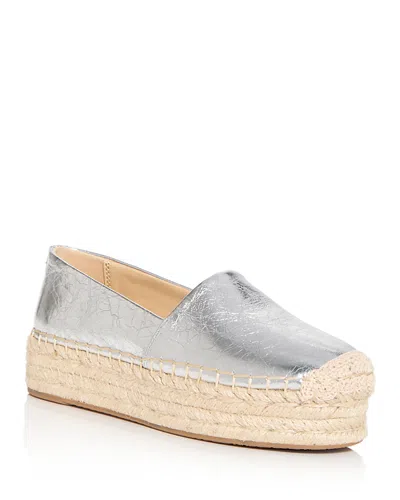 Michael Kors Women's Lynn Platform Espadrilles In Silver