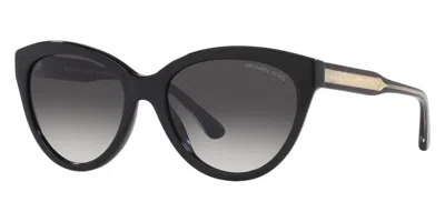 Michael Kors Women's Makena 55mm Laminate Sunglasses Mk2158-30058g-55 In Black