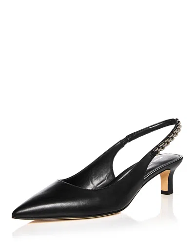 Michael Kors Women's Marcia Kitten Heel Slingback Pumps In Black