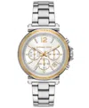 Michael Kors Women's Maren Chronograph Stainless Steel Watch 40mm In Silver-tone