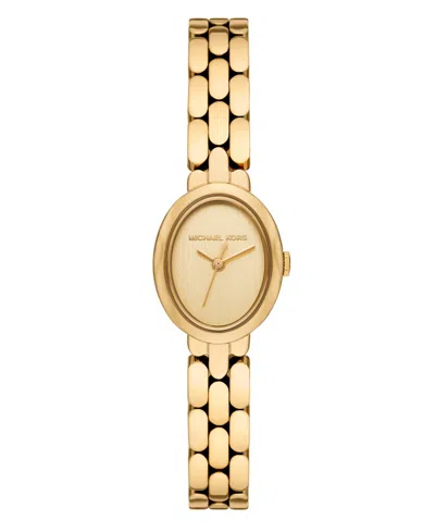 Michael Kors Women's Maude Three-hand Gold-tone Stainless Steel Watch, 21mm