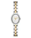 Michael Kors Women's Maude Three-hand Two-tone Stainless Steel Watch, 21mm In Silver