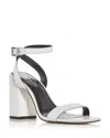 Michael Kors Merriam Leather Block Heel Sandal In Optic White