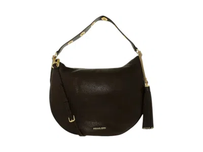 Pre-owned Michael Kors Women's  Brooklyn Large Convertible Leather Hobo In Coffee In Brown