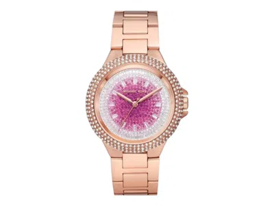 Pre-owned Michael Kors Women's  Camille Mk7340 Watch In Stainless Steel In Silver
