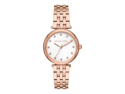 Pre-owned Michael Kors Women's  Darci Diamond Mk4568 Watch In Stainless Steel In Silver