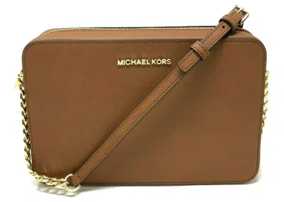 Pre-owned Michael Kors Women's  Jet Set East West Crossbody Bag Large In Brown