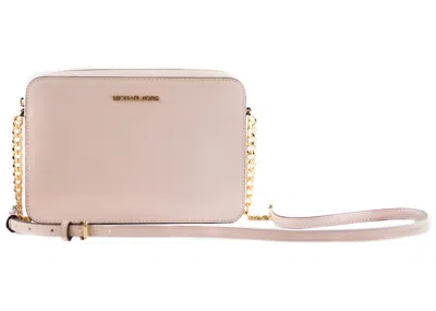 Pre-owned Michael Kors Women's  Jet Set East West Crossbody Bag Large In Powder Blush